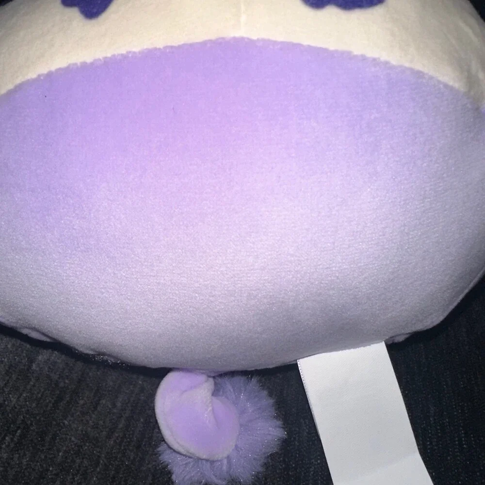 Squishmallows Bubba Purple Cow 8” Plush Spotted Belly Fuzzy Tail No Hang Tag